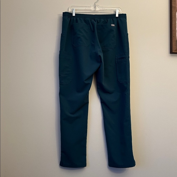 Figs Yola Scrub Pants in Caribbean Blue - Picture 2 of 5